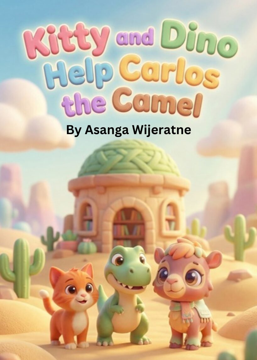 Kitty and Dino Help Carlos the Camel – children's picture book cover