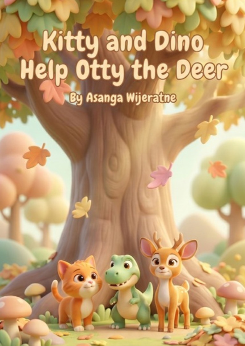 Kitty and Dino Help Otty the Deer – children’s picture book cover