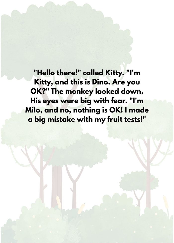 Kitty and Dino Help Milo the Monkey page 13